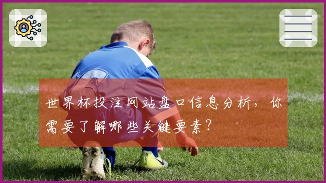 世界杯投注网站盘口信息分析，你需要了解哪些关键要素？